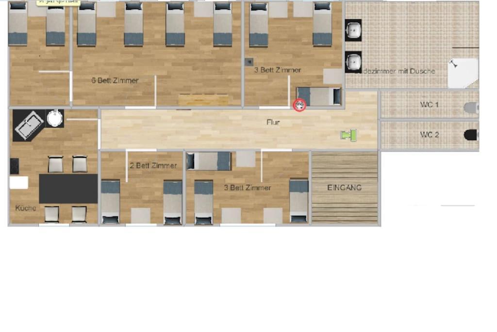 Apartment City Sued- 5 Zimmer_15 Personen _ Komplett_Eingerichtet Amburgo Esterno foto